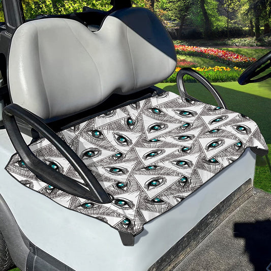 Illuminati Pattern Print Golf Cart Seat Cover
