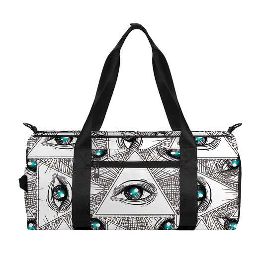 Illuminati Pattern Print Gym Bag