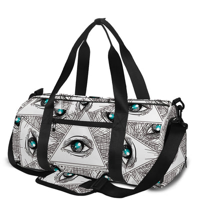 Illuminati Pattern Print Gym Bag