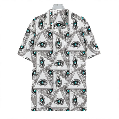 Illuminati Pattern Print Hawaiian Shirt