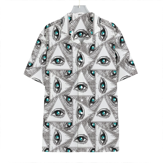 Illuminati Pattern Print Hawaiian Shirt