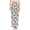 Illuminati Pattern Print High Slit Maxi Skirt