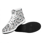 Illuminati Pattern Print High Top Leather Sneakers