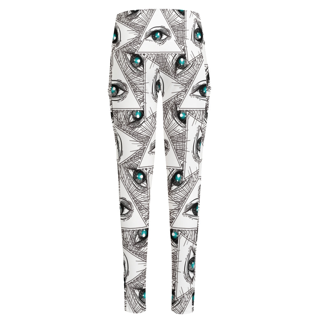 Illuminati Pattern Print High-Waisted Pocket Leggings