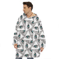 Illuminati Pattern Print Hoodie Blanket