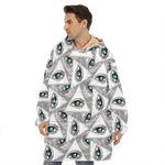 Illuminati Pattern Print Hoodie Blanket