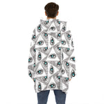 Illuminati Pattern Print Hoodie Blanket