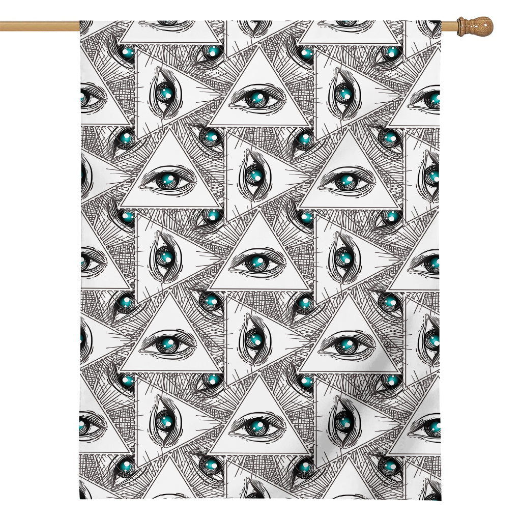 Illuminati Pattern Print House Flag