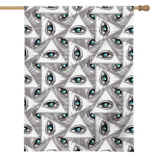 Illuminati Pattern Print House Flag