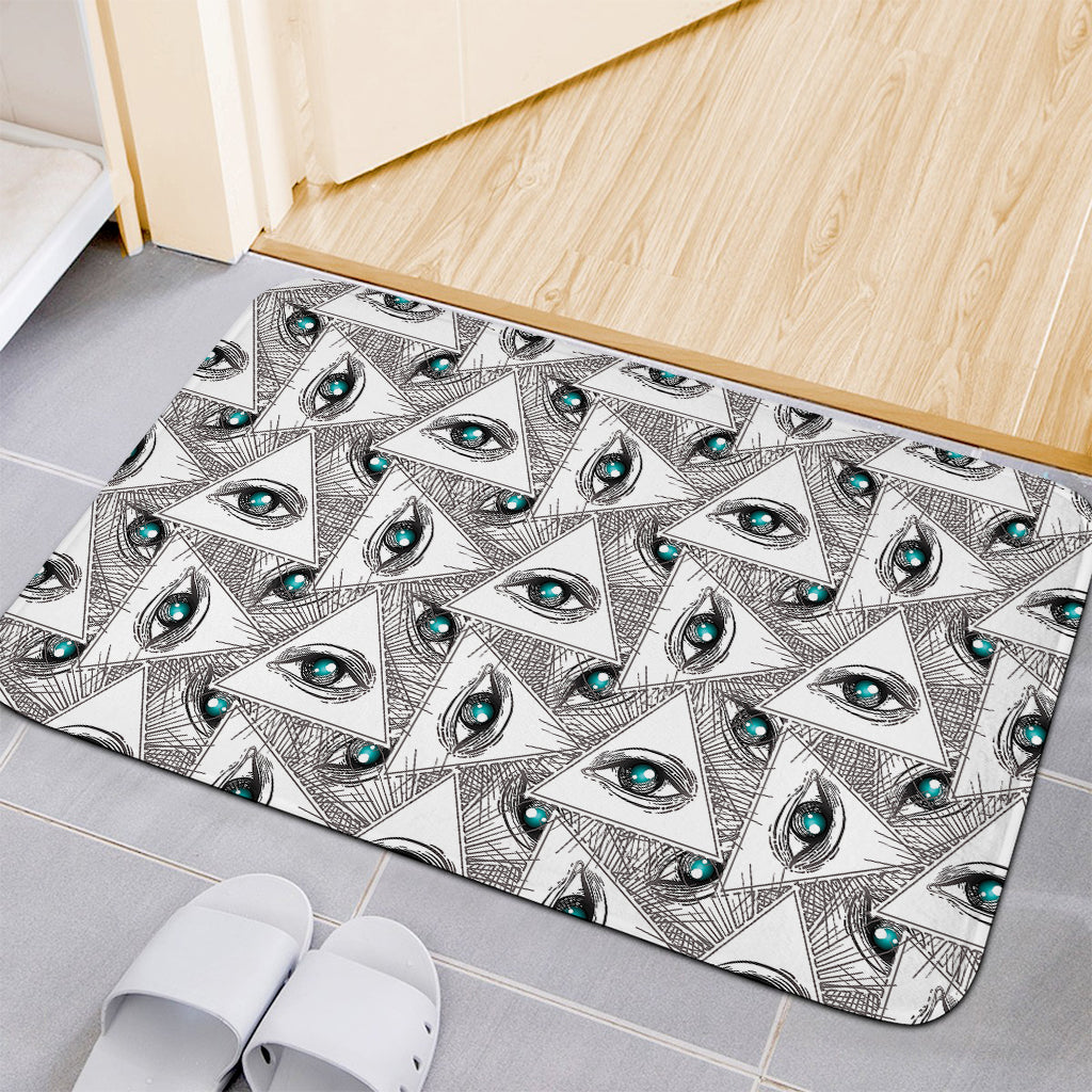 Illuminati Pattern Print Indoor Door Mat