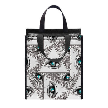 Illuminati Pattern Print Insulated Lunch Tote