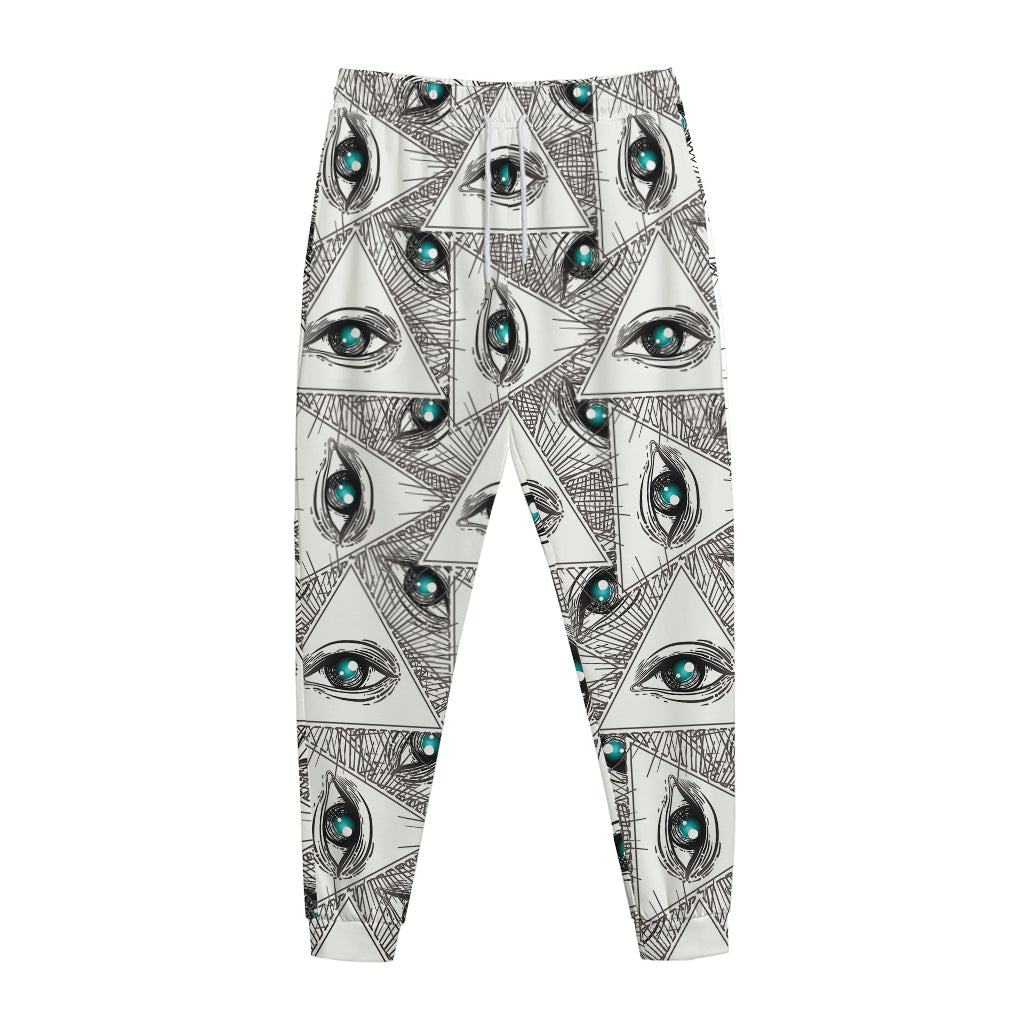 Illuminati Pattern Print Jogger Pants
