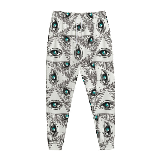 Illuminati Pattern Print Jogger Pants