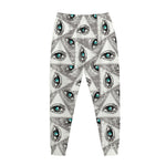 Illuminati Pattern Print Jogger Pants