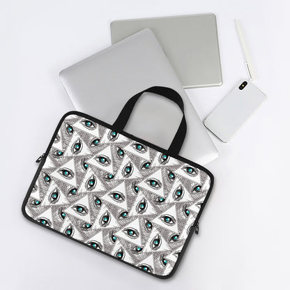 Illuminati Pattern Print Laptop Sleeve With Handle