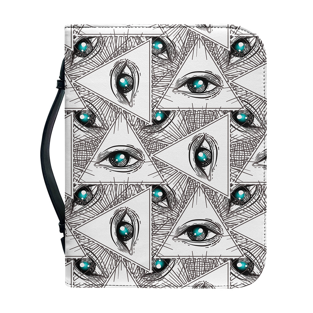 Illuminati Pattern Print Leather Bible Cover