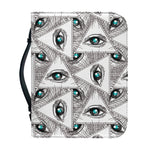 Illuminati Pattern Print Leather Bible Cover
