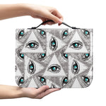 Illuminati Pattern Print Leather Bible Cover