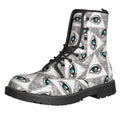 Illuminati Pattern Print Lace-Up Boots