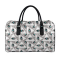 Illuminati Pattern Print Leather Duffel Bag