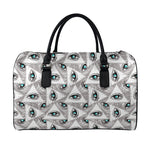Illuminati Pattern Print Leather Duffle Bag
