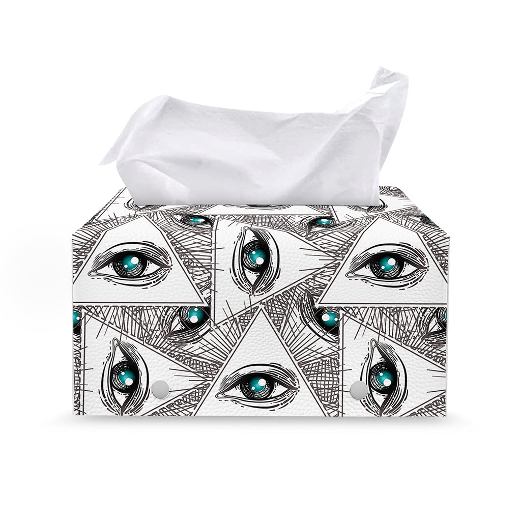 Illuminati Pattern Print Leather Tissue Box Cover