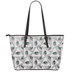 Illuminati Pattern Print Leather Tote Bag