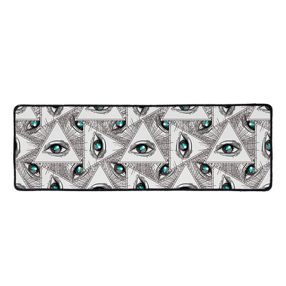 Illuminati Pattern Print Long Kitchen Mat