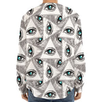 Illuminati Pattern Print Long Sleeve Baseball Jersey