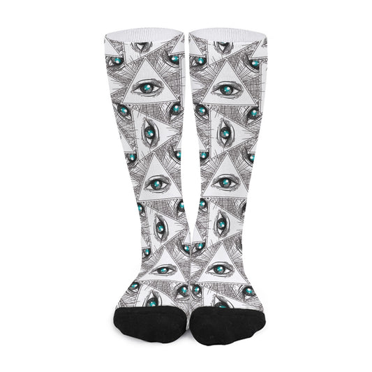 Illuminati Pattern Print Long Socks