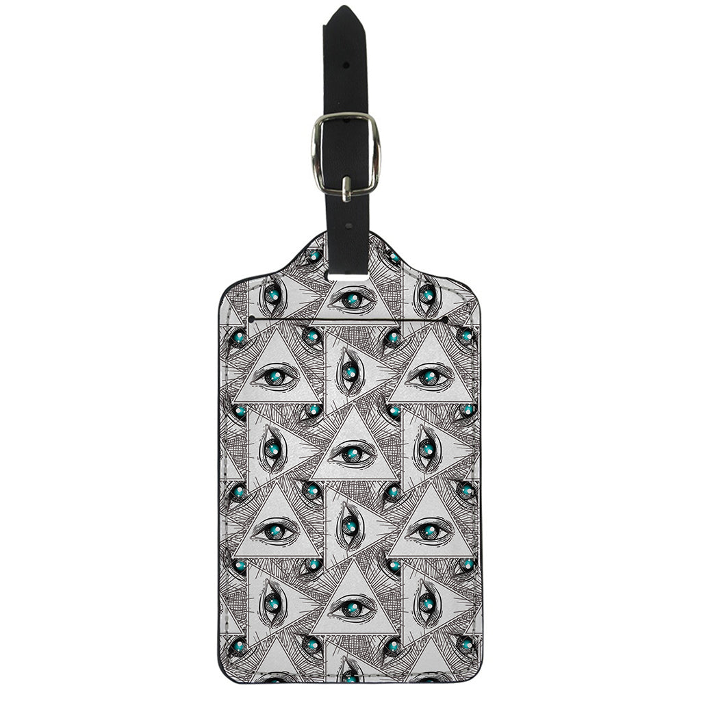 Illuminati Pattern Print Luggage Tag