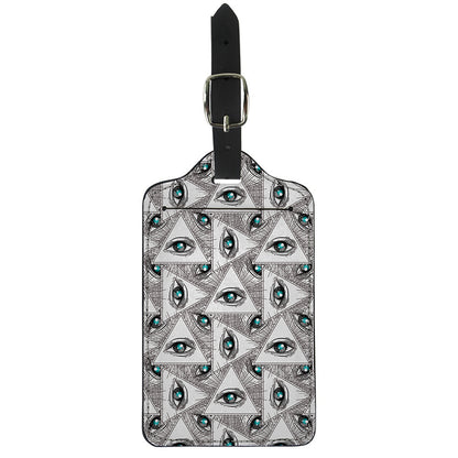 Illuminati Pattern Print Luggage Tag