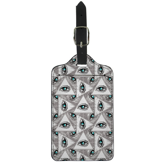 Illuminati Pattern Print Luggage Tag