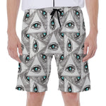 Illuminati Pattern Print Men's Beach Shorts