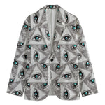 Illuminati Pattern Print Men's Cotton Blazer