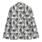 Illuminati Pattern Print Men's Cotton Blazer