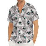 Illuminati Pattern Print Men's Deep V-Neck Shirt