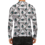 Illuminati Pattern Print Men's Long Sleeve Rash Guard