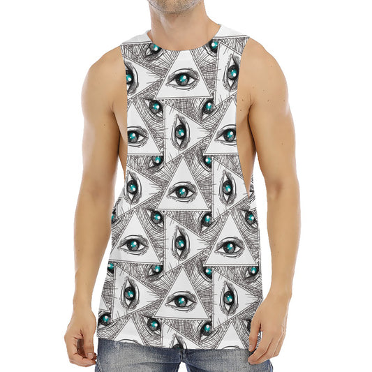 Illuminati Pattern Print Men's Muscle Tank Top