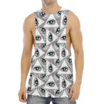 Illuminati Pattern Print Men's Muscle Tank Top