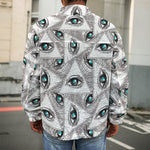 Illuminati Pattern Print Men's Shirt Jacket