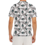 Illuminati Pattern Print Men's Short Sleeve Rash Guard