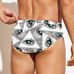 Illuminati Pattern Print Men's Swim Briefs