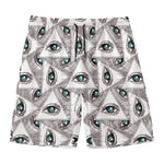 Illuminati Pattern Print Men's Swim Trunks