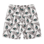 Illuminati Pattern Print Men's Swim Trunks