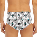 Illuminati Pattern Print Men's Triangle Swim Briefs