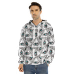 Illuminati Pattern Print Men's Velvet Pullover Hoodie