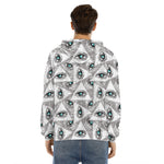 Illuminati Pattern Print Men's Velvet Pullover Hoodie