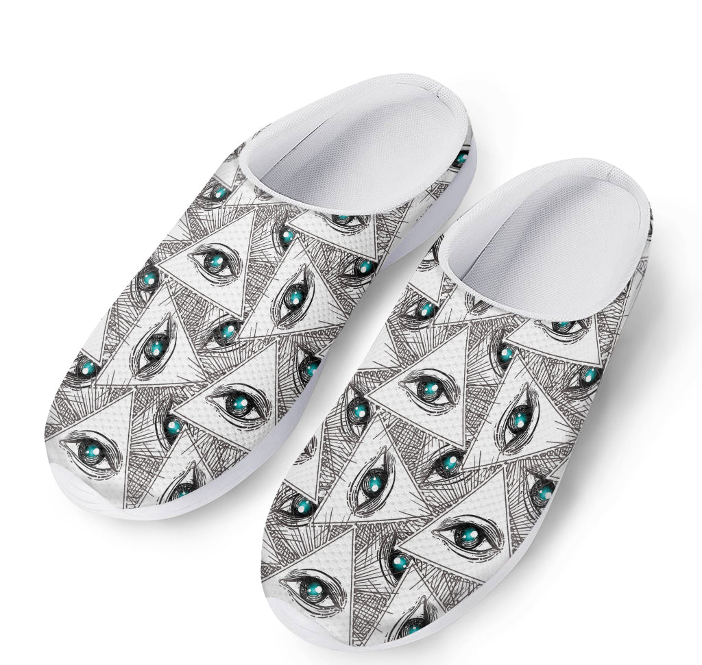 Illuminati Pattern Print Mesh Casual Shoes
