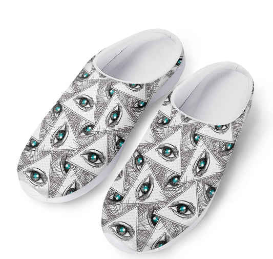Illuminati Pattern Print Mesh Casual Shoes